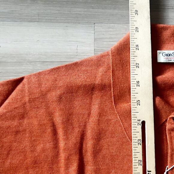 Vintage Gran Sasso Silk Cashmere Polo Collared Henley Shirt Sweater Men’s Sz XXL - Picture 3 of 9